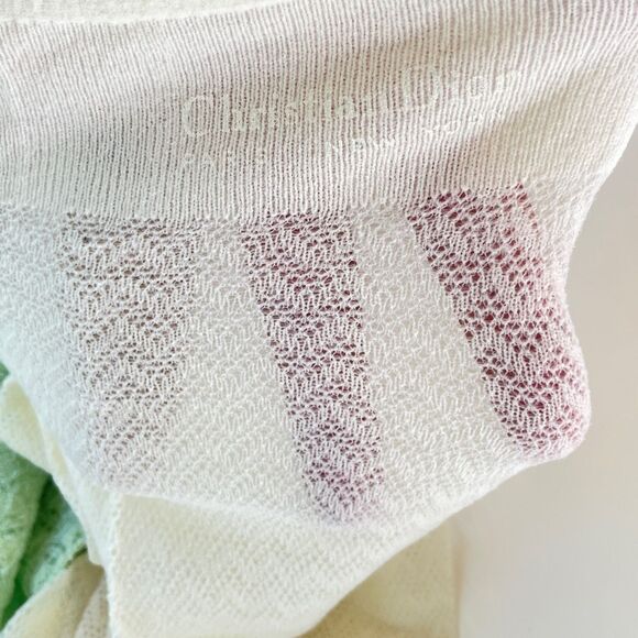 Two Pairs Of Vintage Christian Dior Textured Stockings Dior Sport Chevron New In - Picture 6 of 16